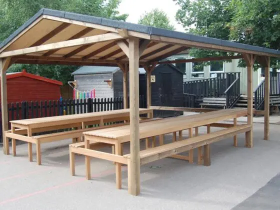 Canopy With Integral Seating