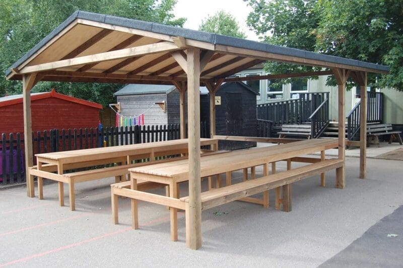 Canopy With Integral Seating 