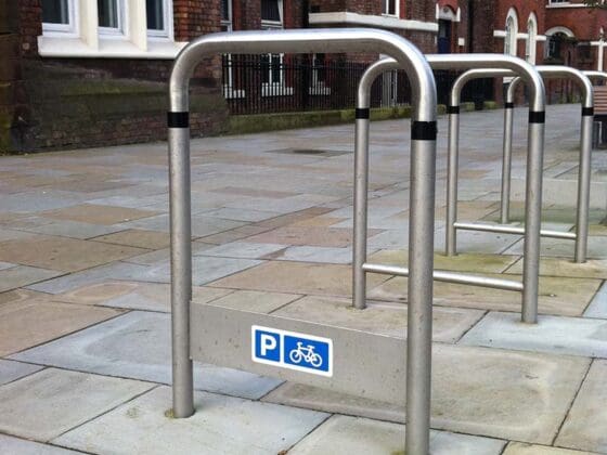 The Liverpool curved cycle stand