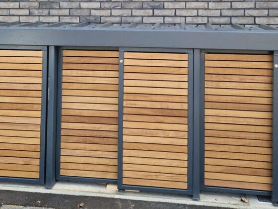 Bespoke and flexible wheelie bin storage solution