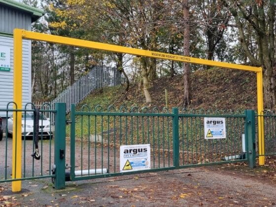 Square robust height restriction barrier designed for secure access control and height regulation